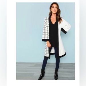 Grid Print, Cut and Sew kimono/cardigan